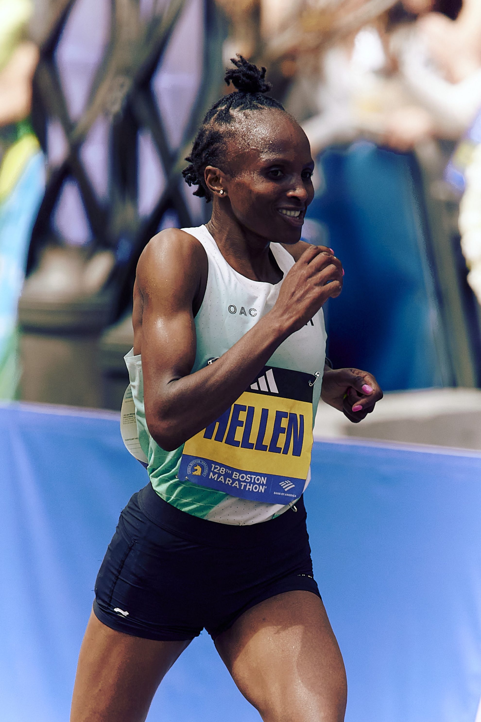 Hellen Obiri happy