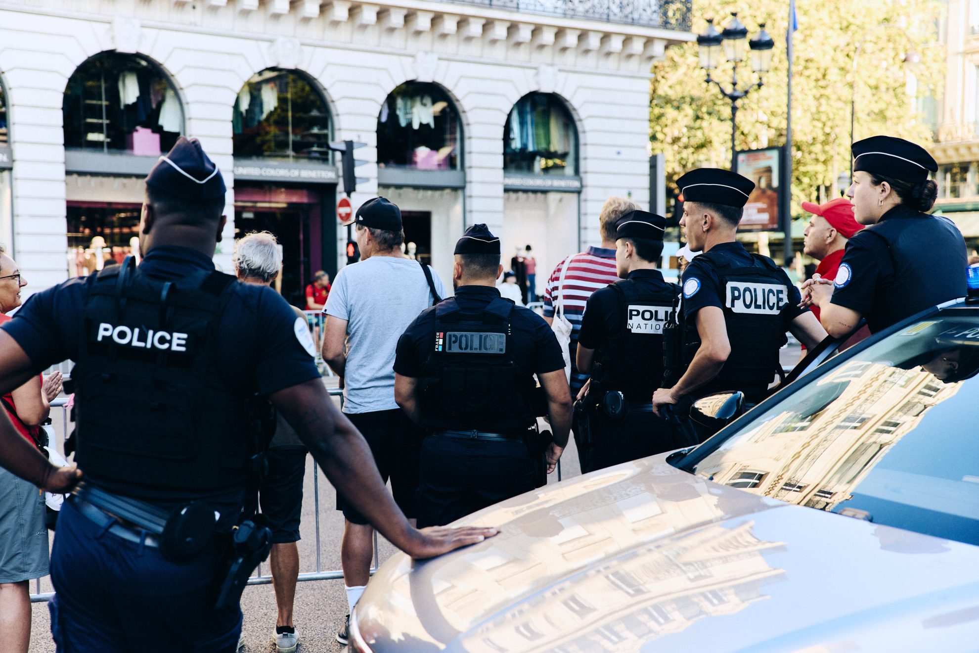 Police cops watching